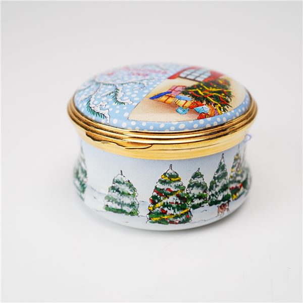 Halcyon Days English Enamel Treasure Box, Christmas 2008