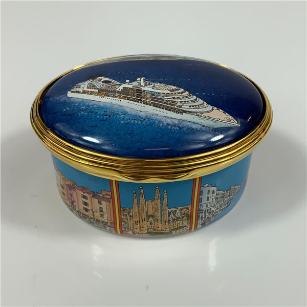 Halcyon Days St. James Place Limited Edition Enameled Treasure Box, Mediterranean Cruise 2016