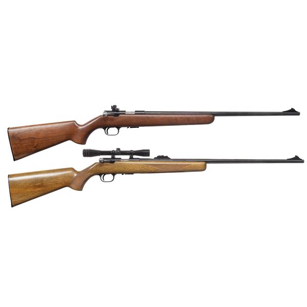 2 BROWNING T-BOLT BOLT ACTION RIFLES.