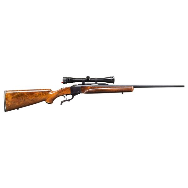RUGER NO. 1-B CUSTOM STOCKED SINGLE SHOT RIFLE.