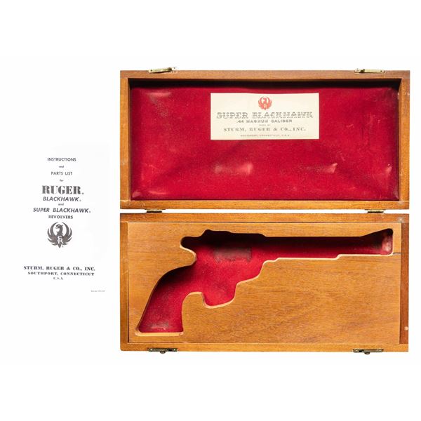 ORIGINAL RUGER SUPER BLACKHAWK MAHOGANY BOX.