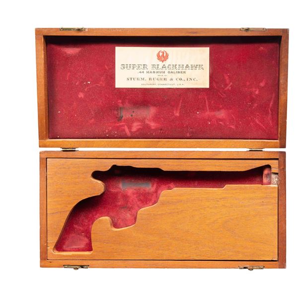 ORIGINAL RUGER SUPER BLACKHAWK MAHOGANY BOX.