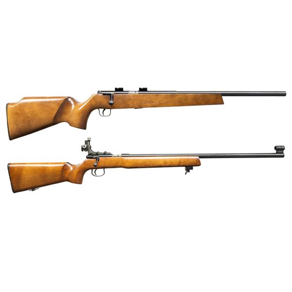 2 BOLT ACTION 22RF SPORTING RIFLES.