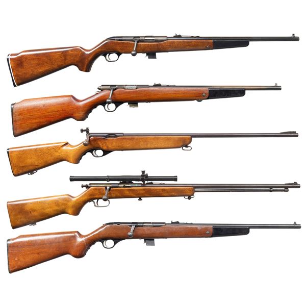 5 MOSSBERG 22RF RIFLES.
