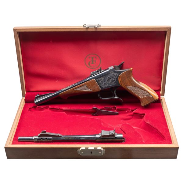 RARE CASED T/C CONTENDER 3 BARREL PISTOL SET.