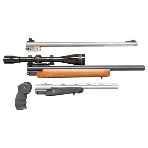 3 THOMPSON CENTER ENCORE BARRELS; 2 RIFLE &