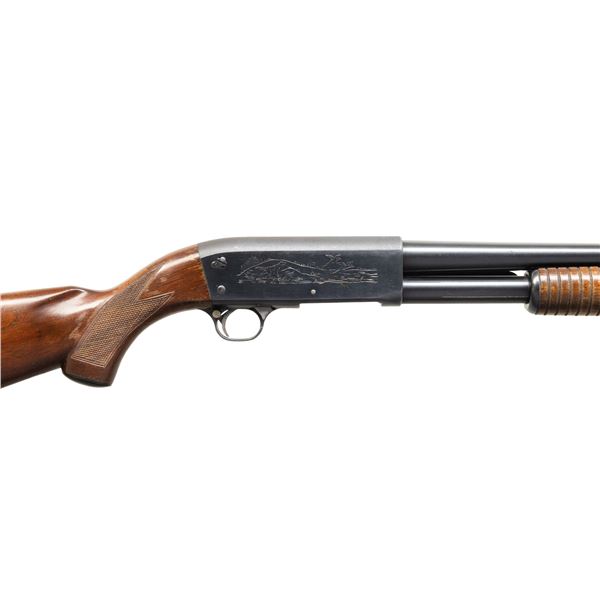 16 GA., ITHACA 37 FEATHERLIGHT PUMP SHOTGUN.