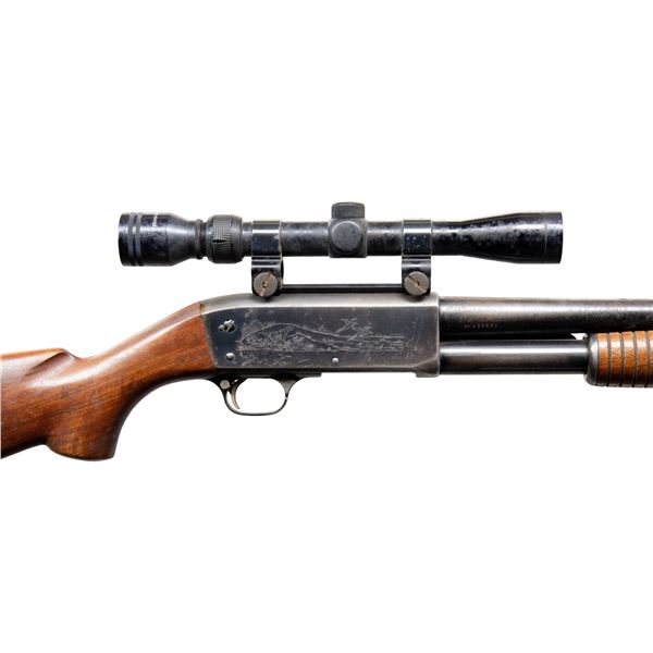 ITHACA 37 FEATHERLIGHT SLIDE ACTION SHOTGUN.