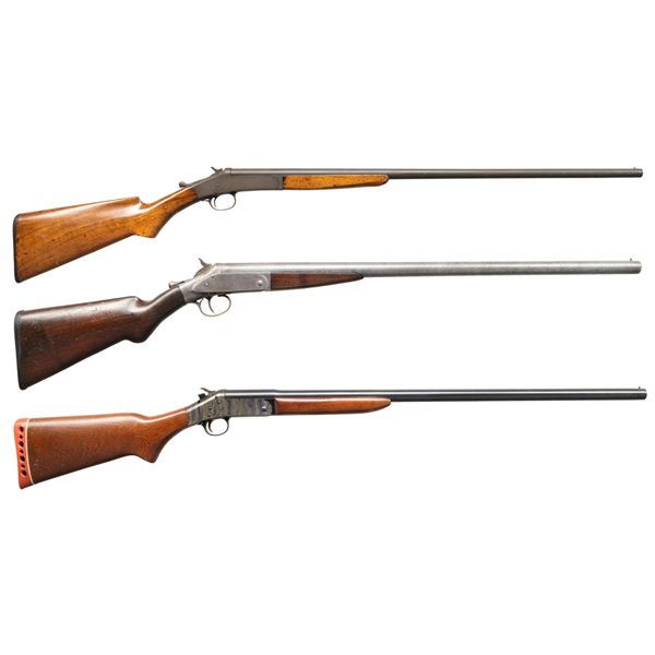 3 AMERICAN TOP BREAK HAMMER SHOTGUNS.