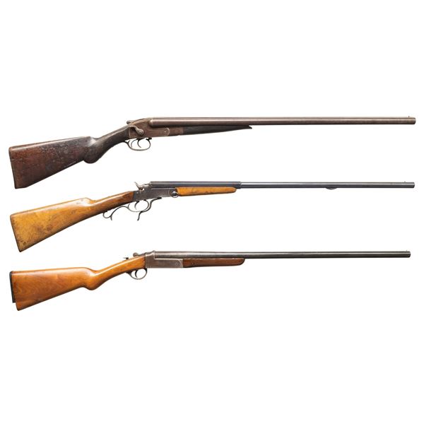 3 EARLY SHOTGUNS.