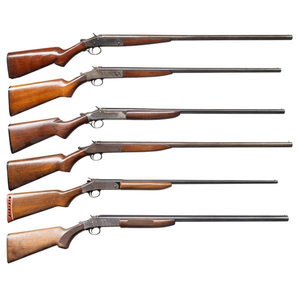6 SINGLE SHOT SHOTGUNS.