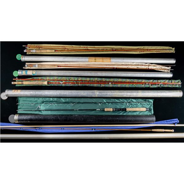 FENWICK, ORVIS & WULFF FLY RODS WITH CASES.