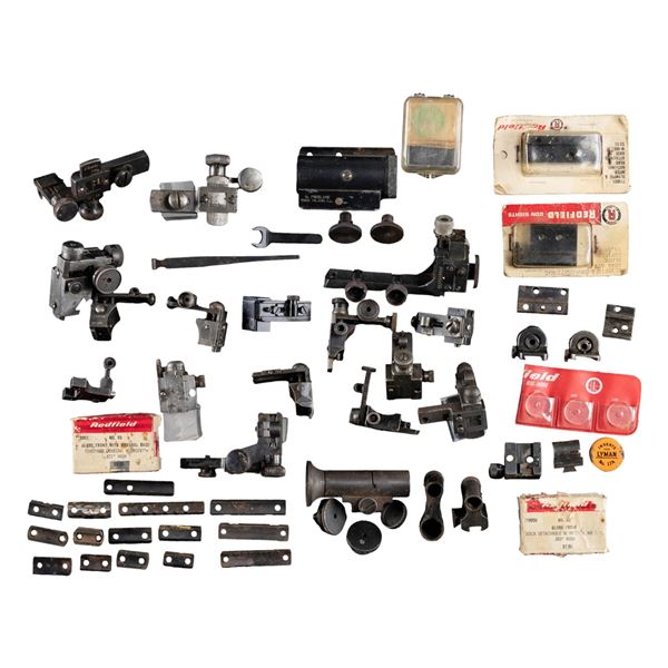 LARGE ASSORTMENT OF RIFLE SIGHTS (MOSTLY TARGET).