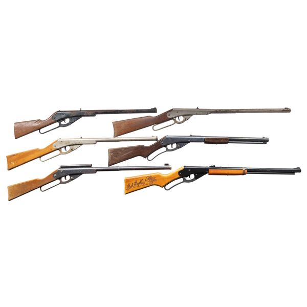 SIX DAISY LEVER ACTION BB GUNS.