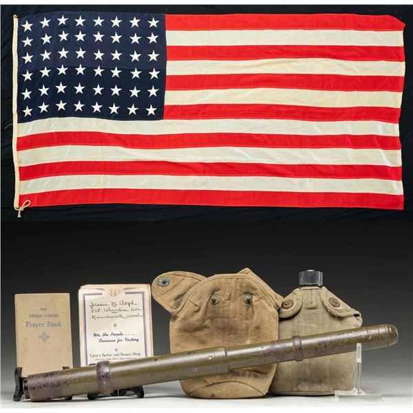 GROUPING OF PRIMARILY WWII MILITARIA, EPHEMERA,