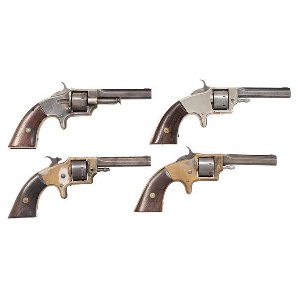 FOUR ROLLIN WHITE ARMS CO. POCKET REVOLVERS.