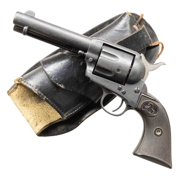 PREWAR COLT SINGLE ACTION REVOLVER & HOLSTER.