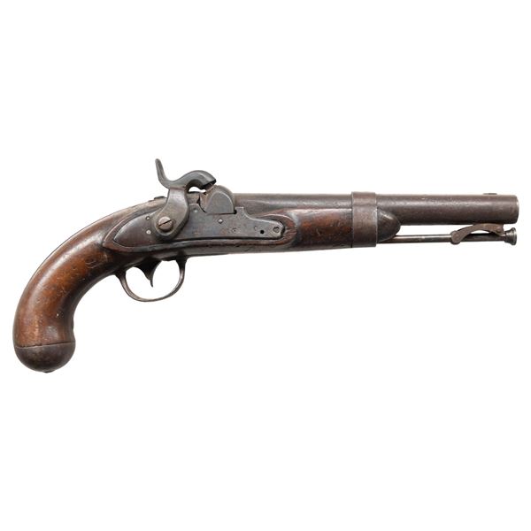 R JOHNSON 1840 DATED PERCUSSION CONVERTED PISTOL.
