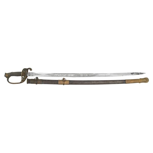 CIVIL WAR ERA US M1850 FOOT OFFICER'S SWORD BY