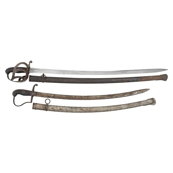 EUROPEAN CAVALRY SABER AND ARTILLERY SABER.