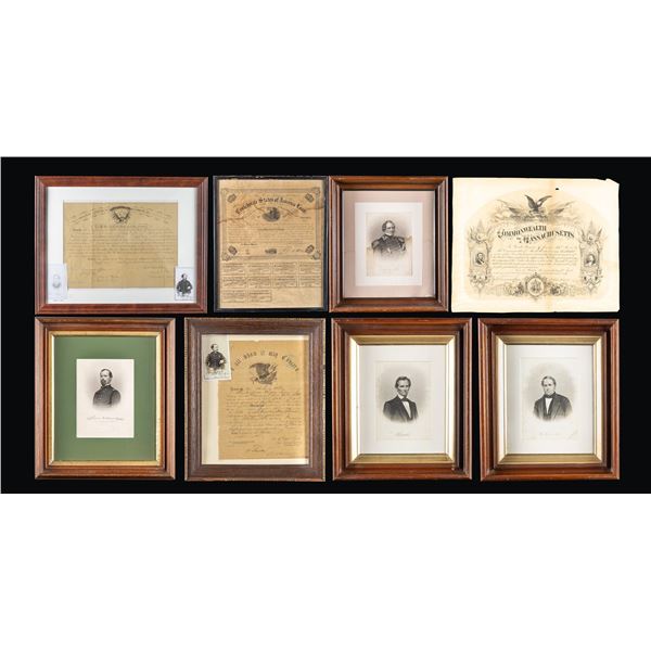 MOSTLY FRAMED CIVIL WAR RELATED ENGRAVINGS AND