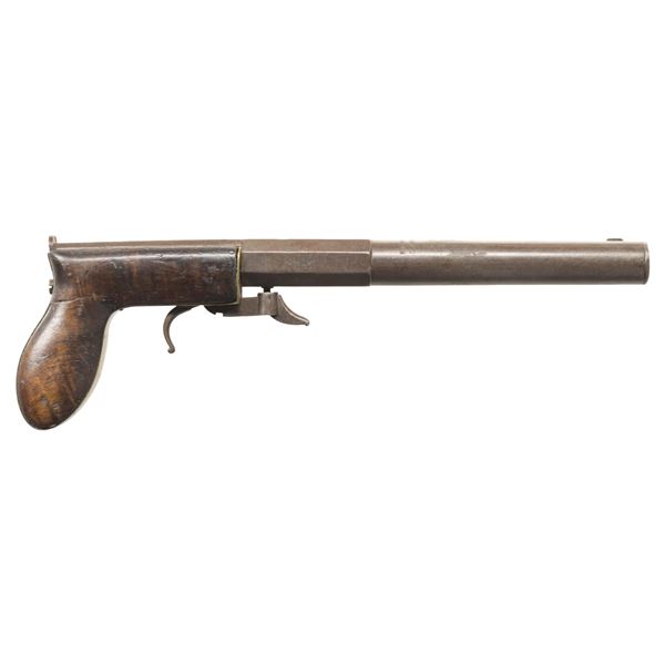 LARGE UNDERHAMMER PISTOL INSCRIBED "BELL".