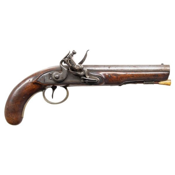 UNMARKED FLINTLOCK PISTOL.