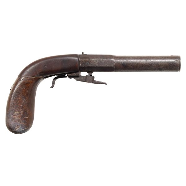 UNMARKED UNDERHAMMER PERCUSSION PISTOL.