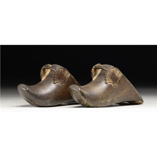 PAIR OF SPANISH COLONIAL BRASS "CONQUISTADOR"