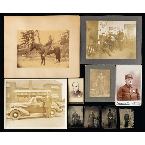 TEN VINTAGE PHOTOGRAPHS OF POLICEMEN.