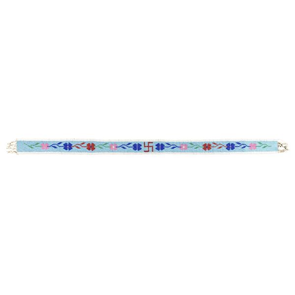 NATIVE AMERICAN BEADED BLANKET STRIP.