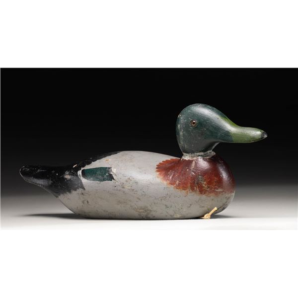 HILL, MALLARD DRAKE DECOY.