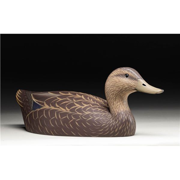 ROBERT CAPRIOLA, "1993" DATED BLACK DUCK DECOY.