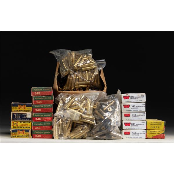 GROUPING OF DESIRABLE 348 WINCHESTER SPORTING