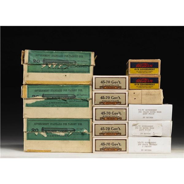 GROUPING OF ANTIQUE AND MODERN 45-70 RIFLE