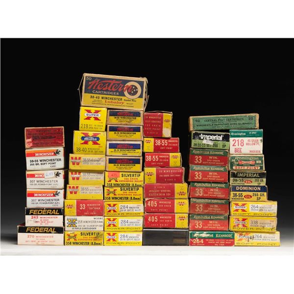 VINTAGE WINCHESTER CAL. RIFLE AMMO.