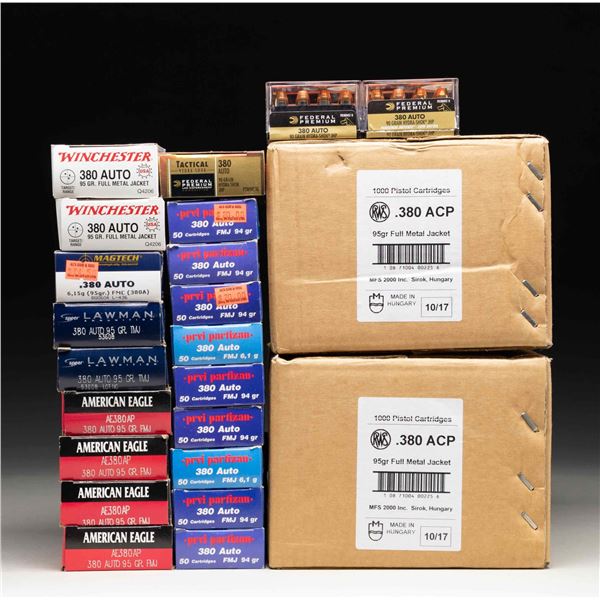 2 CASES & 21 BOXES OF 380 ACP AMMO