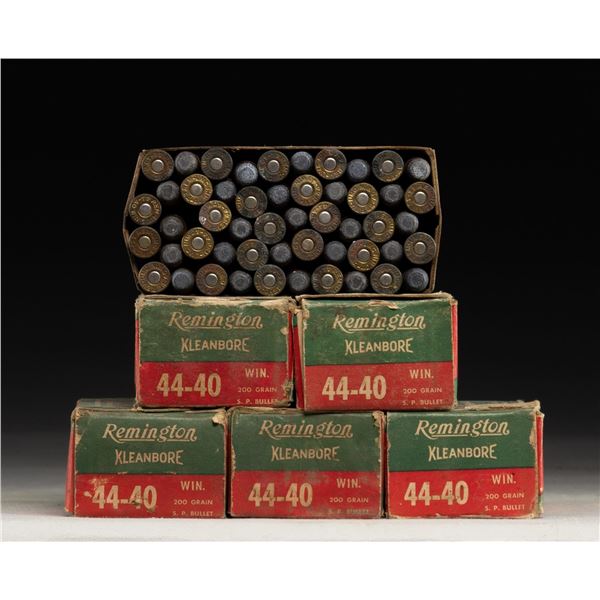 6 VINTAGE BOXES OF REMINGTON 44-40 AMMO.
