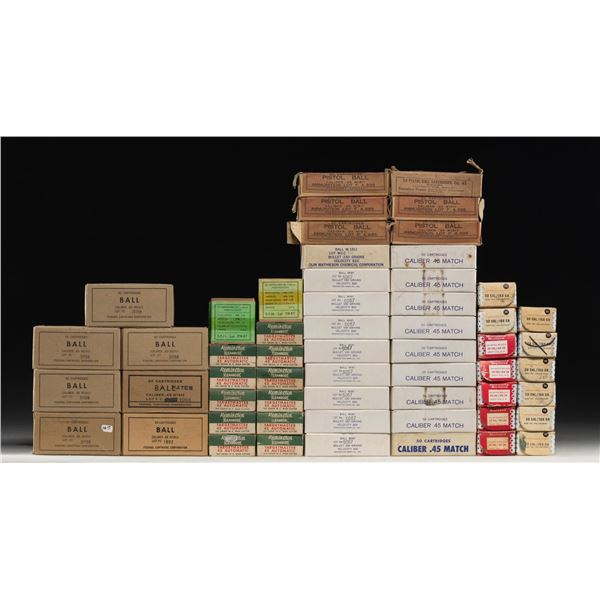 EXTENSIVE GROUPING OF 45 ACP MILITARY AND TARGET