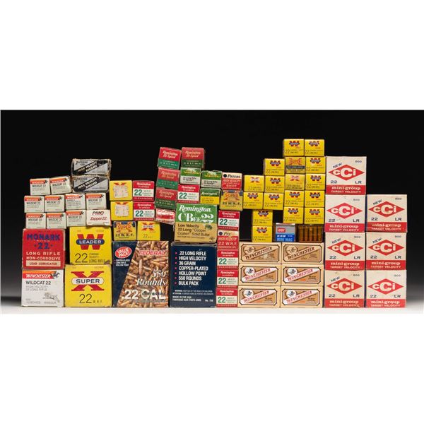 22 RIMFIRE AMMO; 22 LONG, LONG RIFLE AND W.R.F.