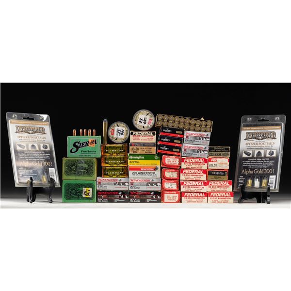 LOT OF ASSORTED SPORTING AMMUNITION & RELOADING