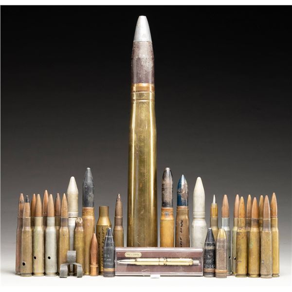 INTERESTING GROUPING OF 50 CAL. THROUGH 40MM U.S.