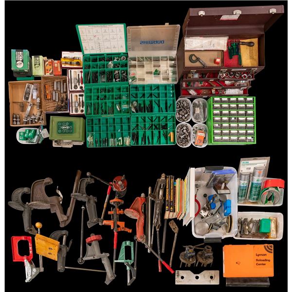 VERY LARGE LOT OF RELOADING PRESSES, DIES, &