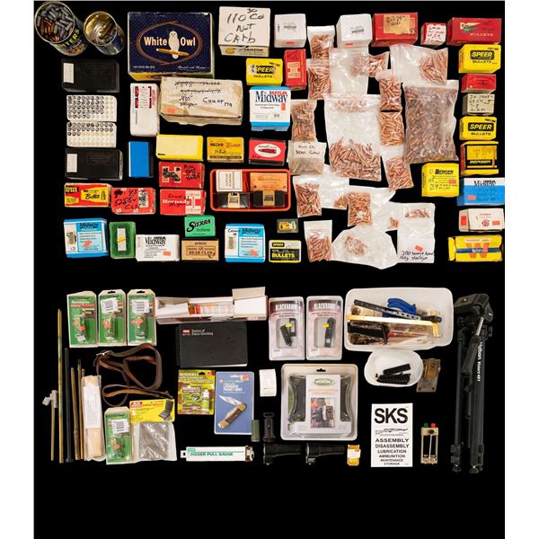 GROUPING OF FIREARMS RELATED ITEMS AND HANDLOADERS