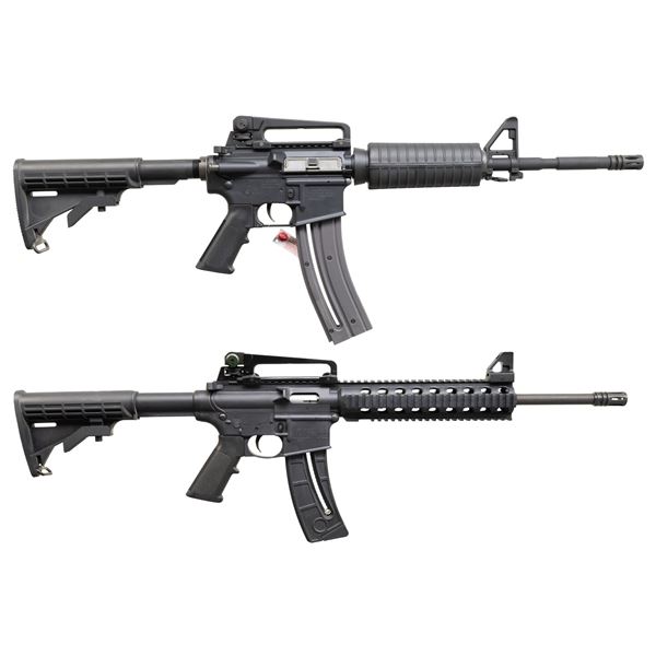 PAIR OF 2 RIMFIRE AR-15 STYLE RIFLES.