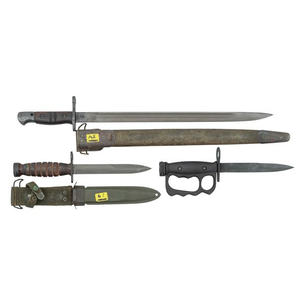 3 US BLADE BAYONETS.
