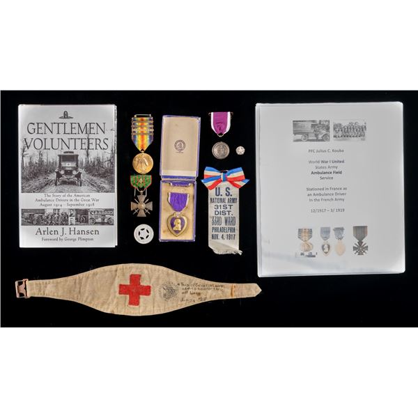 US WWI PFC. JULIUS C. KOUBA AMBULANCE FIELD