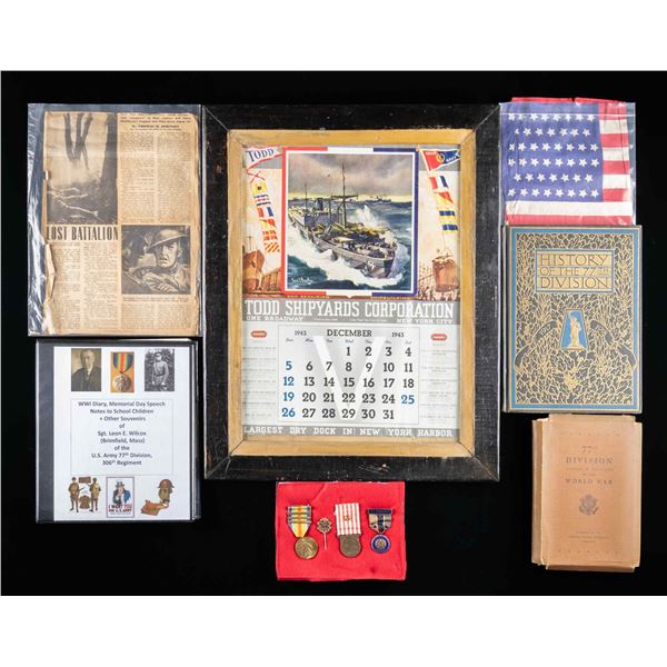 WWI PERSONAL ACCOUNTS AND SOUVENIRS OF .