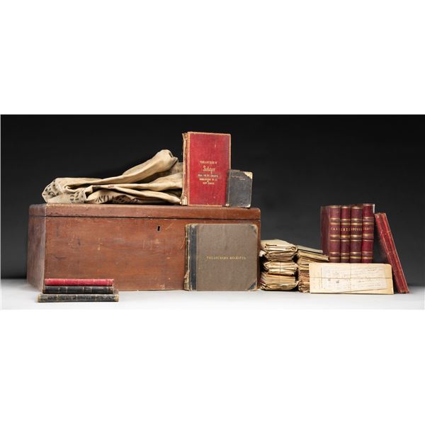 KNIGHTS TEMPLAR CHEST WITH EARLY DOCUMENTS, BOOKS,