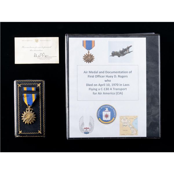 AIR MEDAL OF 1st OFFICER HUEY D. ROGERS KIA IN